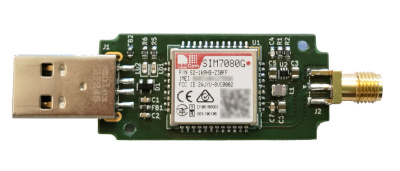 LTE-M Dongle PCB viewed from top